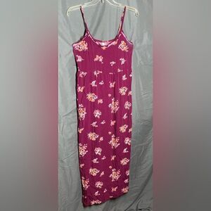 🔥❤️🔥 Xhileration Floral Burgundy Maxi Dress Size Medium EPC Sundress Rea…